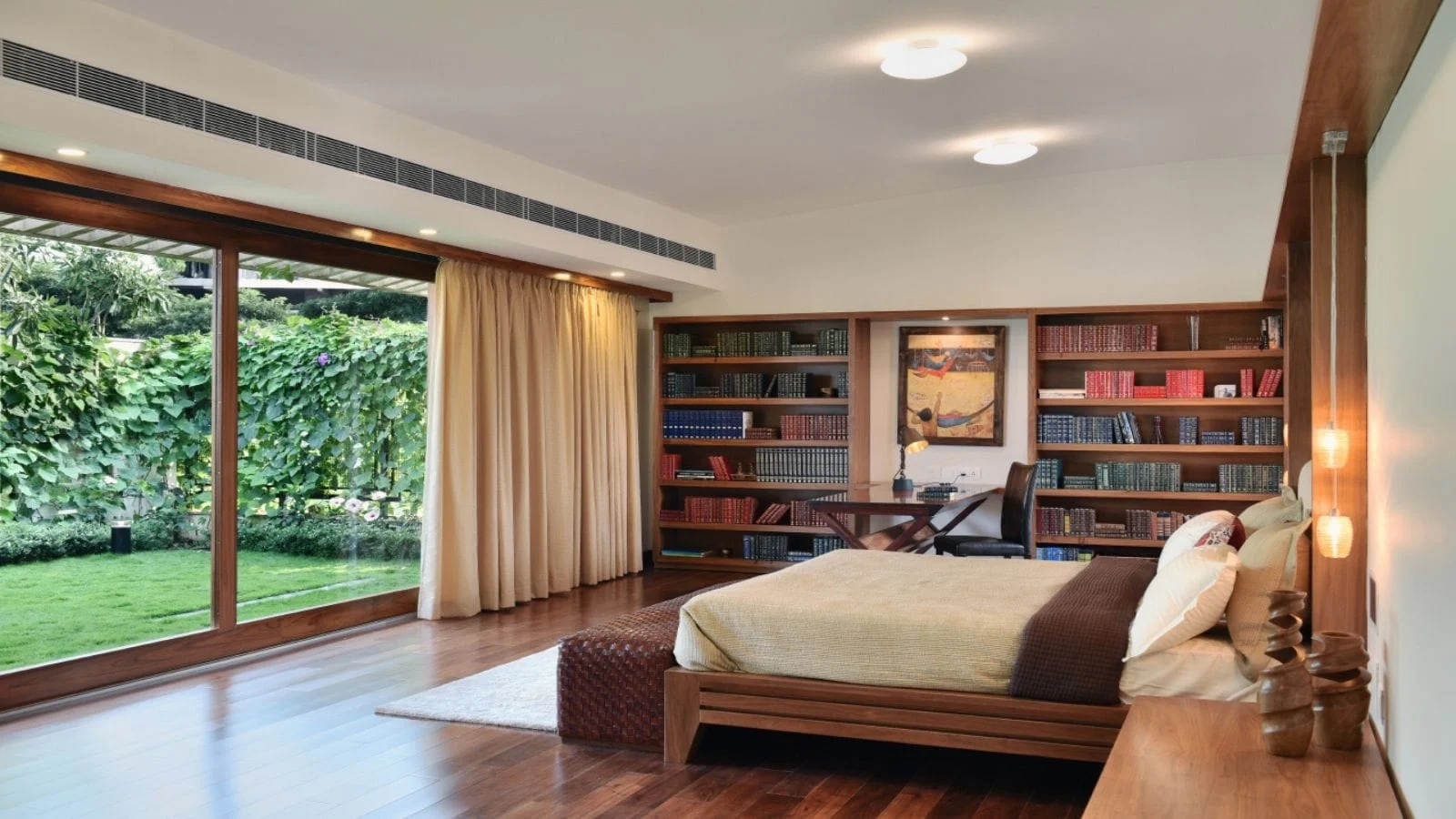 Total Environment In That Quiet Earth Apartments & villa in Off Hennur Road Bangalore Easy access to your private garden from Master Bedroom